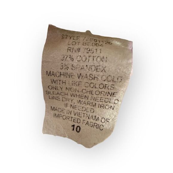 Bon Jour Bon Jour Pink blue, white, yellow Capri Size 10 - Picture 7 of 7